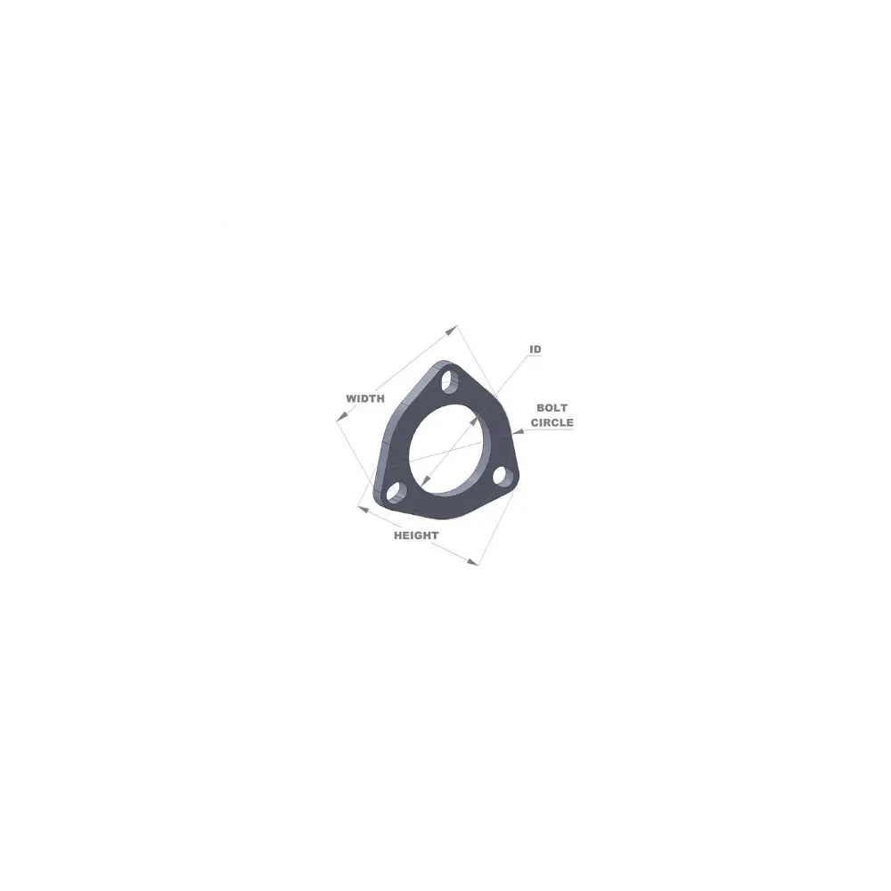 3-bolt Stainless Steel Flange (3" I.D.) - Single Flange, Retail Packed - VIB1483S